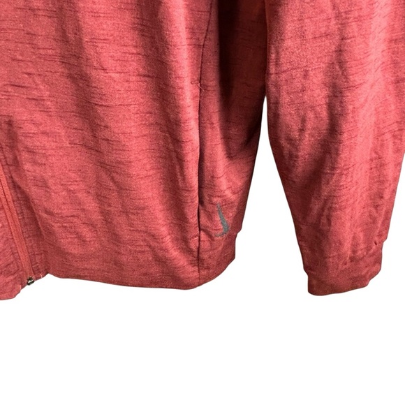 Nike Yoga Dri-fit long sleeve zip up jacket in rust red sz M - Picture 3 of 6